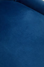 Anita Blue Velvet Office Chair with Gold Swivel Base