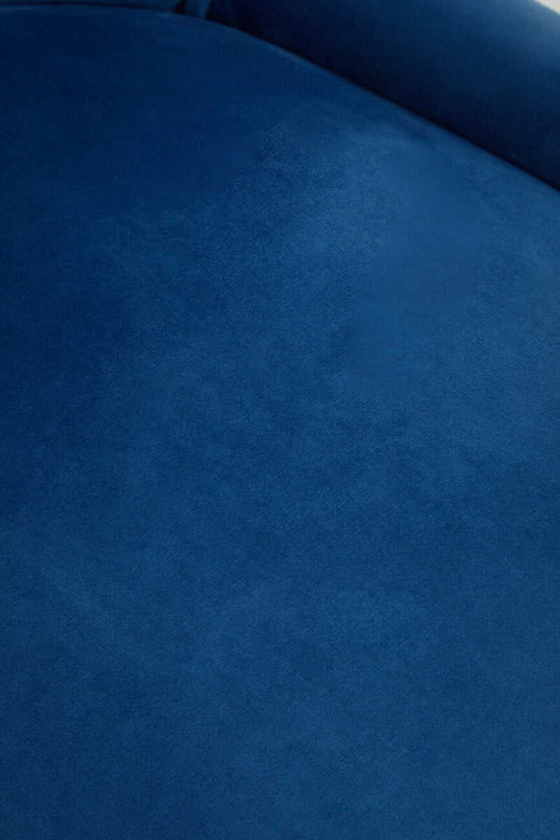 Anita Blue Velvet Office Chair with Gold Swivel Base