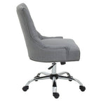 Anita Grey Fabric Office Chair 90-99cm with Chrome Swivel Base