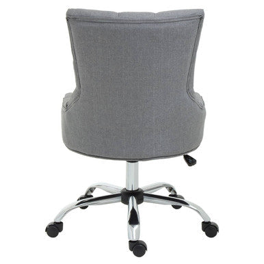 Anita Grey Fabric Office Chair 90-99cm with Chrome Swivel Base