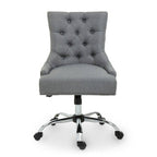Anita Grey Fabric Office Chair 90-99cm with Chrome Swivel Base