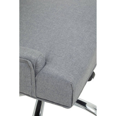 Anita Grey Fabric Office Chair 90-99cm with Chrome Swivel Base