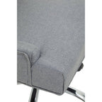 Anita Grey Fabric Office Chair 90-99cm with Chrome Swivel Base