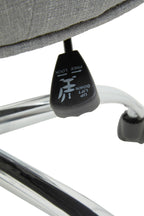 Anita Grey Fabric Office Chair 90-99cm with Chrome Swivel Base
