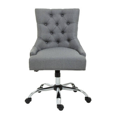Anita Grey Fabric Office Chair 90-99cm with Chrome Swivel Base