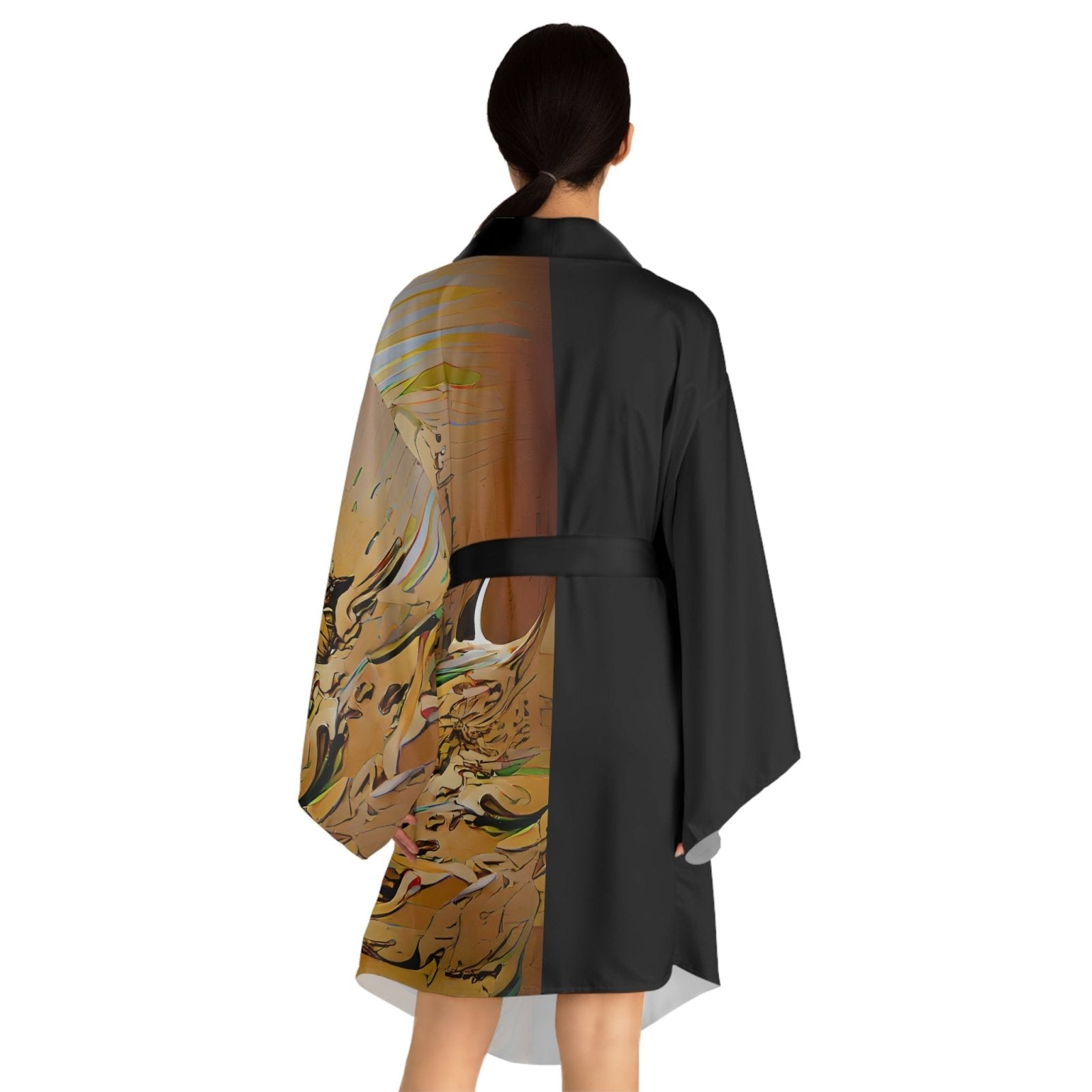 Half Black Half Gāolàng - Womens Kimono Robe
