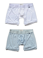 2 Pack Men's Trendy Breathable Ice Silk Boxer Briefs