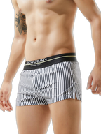 Mens 100% Cotton Striped Loose Home Boxer Shorts
