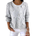 Sweet And Casual Women's Crew-neck Sweatshirt With Print