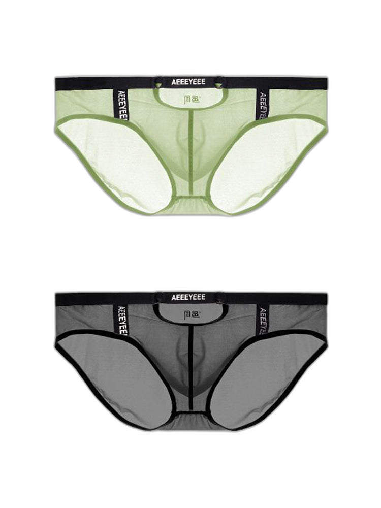 Men's Low Waist Narrow Waist Ice Silk Breathable Convex Pocket Briefs