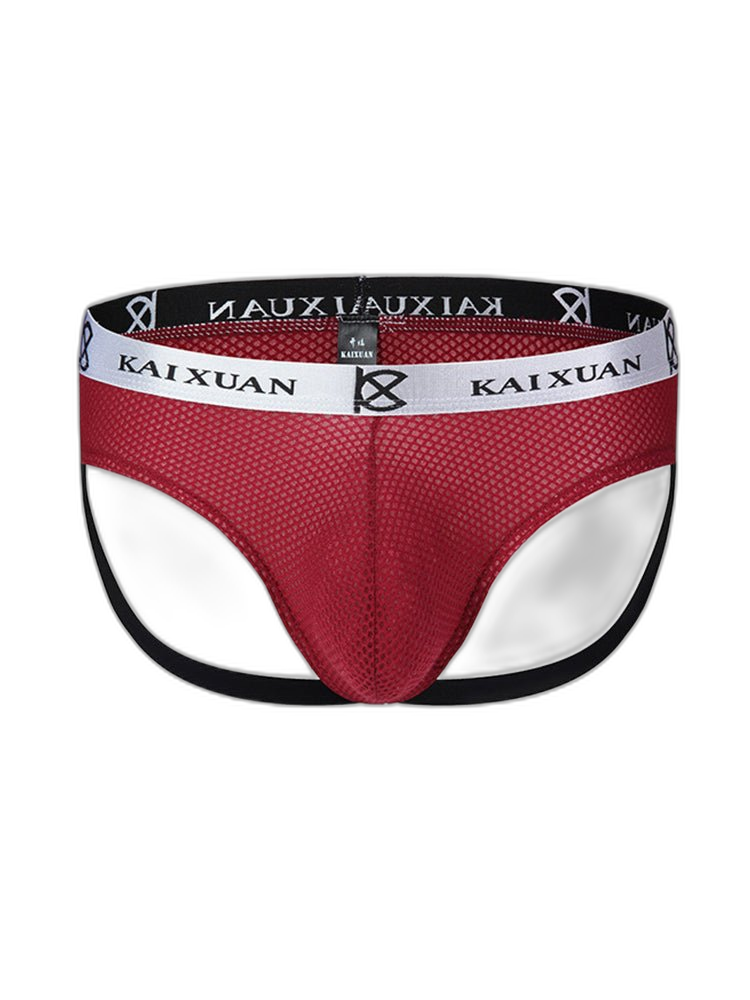 3 Pack Men's Mesh Thong with Stretch & Breathable 3D Support Pouch