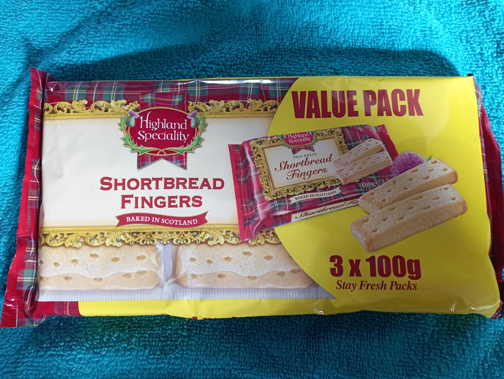 SCOTTISH HIGHLAND SPECIALITY SHORTBREAD FINGERS (3X100g)