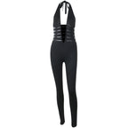 Elegant Backless Jumpsuit - Women's Sleeveless One-Piece Evening Outfit