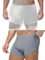 2 Pack Men's Breathable Mesh Boxer Briefs