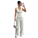 The Power Set – Women’s Sleeveless Vest & High Waist Trousers Co-ord