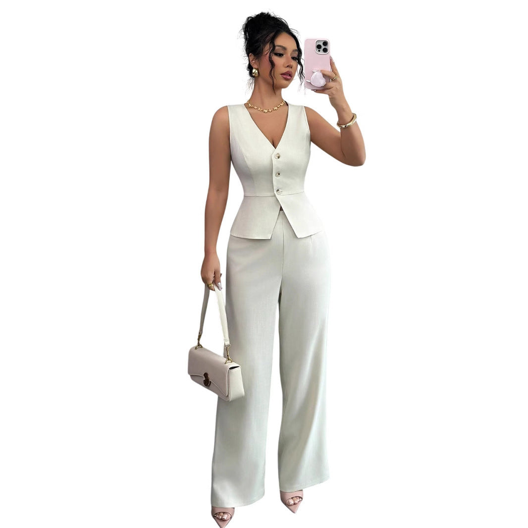 The Power Set – Women’s Sleeveless Vest & High Waist Trousers Co-ord