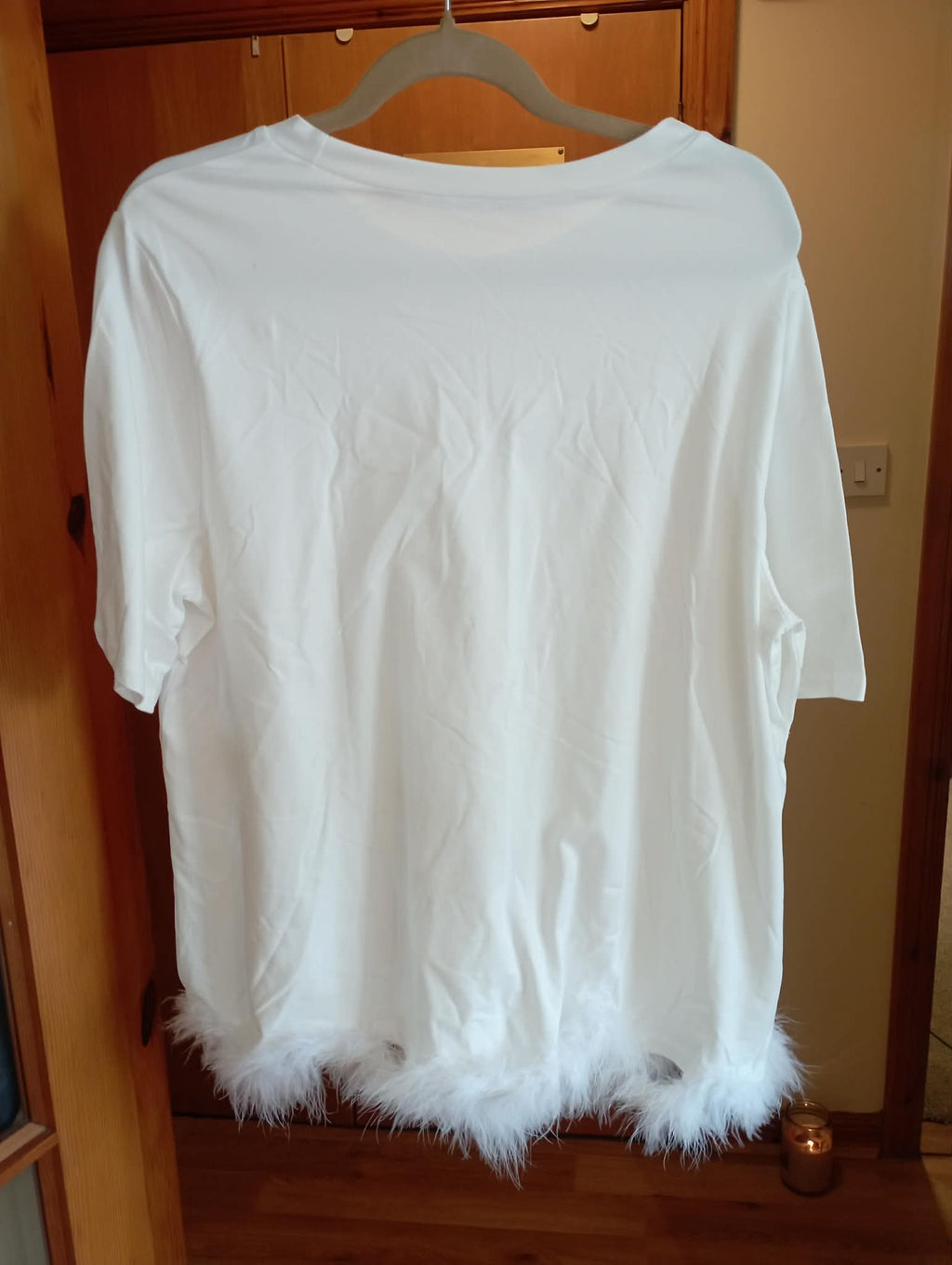 WOMEN'S SHEIN CURVE WHITE T-SHIRT (XL & XXL)