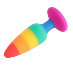 Rainbow Silicone Butt Plug