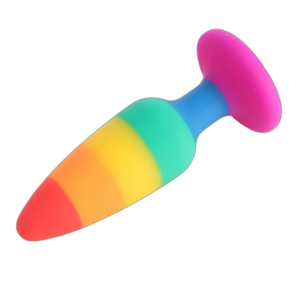 Rainbow Silicone Butt Plug