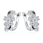 Sweet Cool Style Flower Zircon Ear Studs Female Christmas Creative Style