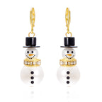 Women's Fashion Christmas Snowman Pendant Earrings
