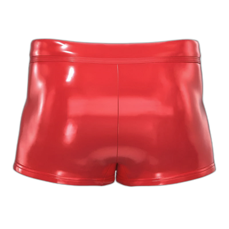 Open-Front Leather Boxer Briefs