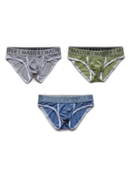 3 Pack Men's High-Elasticity Quick-Dry Pouch-Separated Briefs