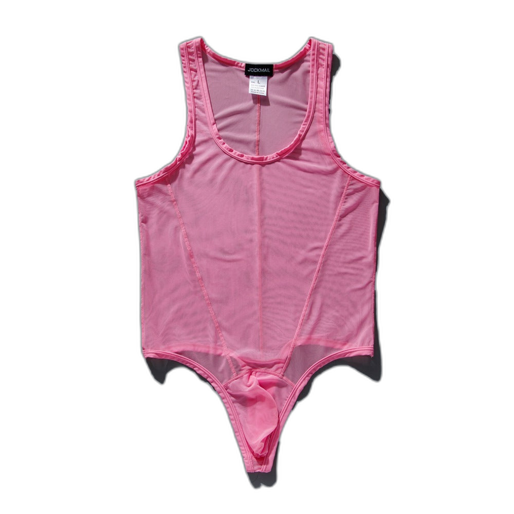 High-Cut Mesh Thong Bodysuit