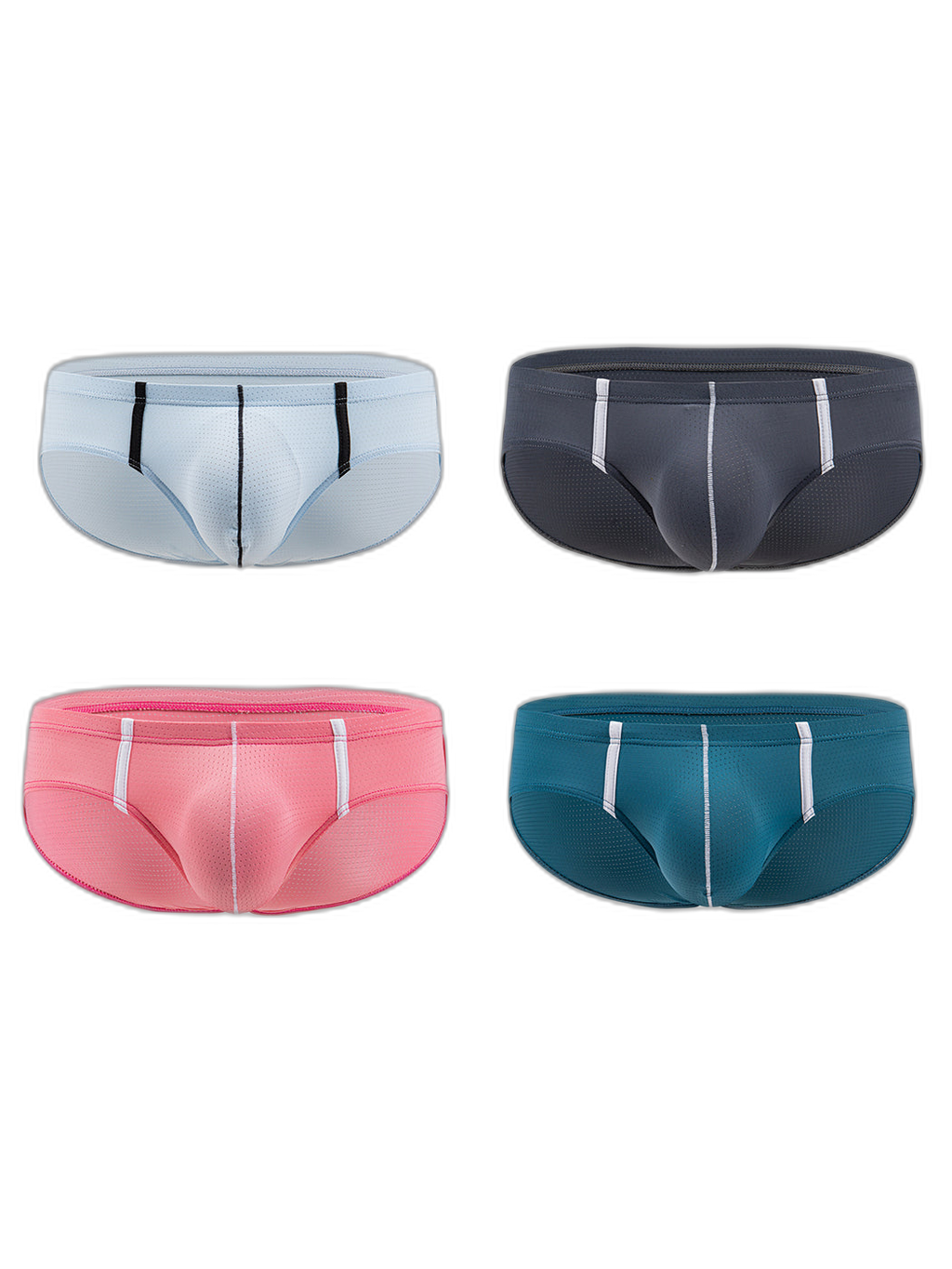 4 Pack Men’s Low-rise Breathable Mesh Briefs