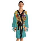 Retro Cool Blue - Womens Kimono Robe