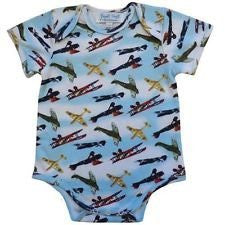 Powell Craft Vintage Plane Babygrow Handmade (12/18 Momths)