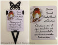 Someone Special Christmas Robin Memorial Card, Graveside Tribute Garden Spike with Butterfly