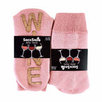 1 Pack Ladies Novelty Wine Slipper Socks with Cork Grips