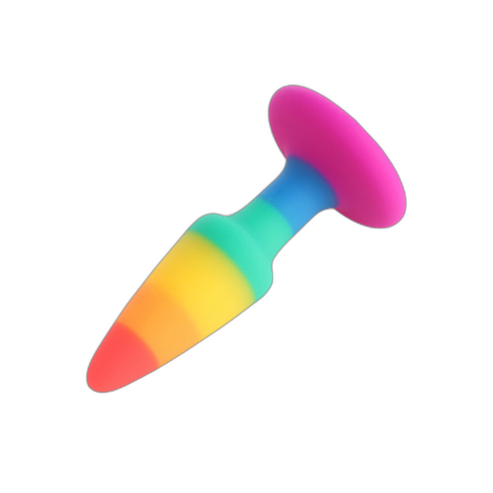 Rainbow Silicone Butt Plug