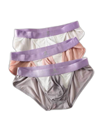 3 Pack Men's Ice Silk Breathable Mesh Low-Rise Classic Briefs
