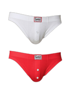 2 Pack Men's Premium Comfortable Fabric Low-Rise U-Shaped Button Fly Briefs