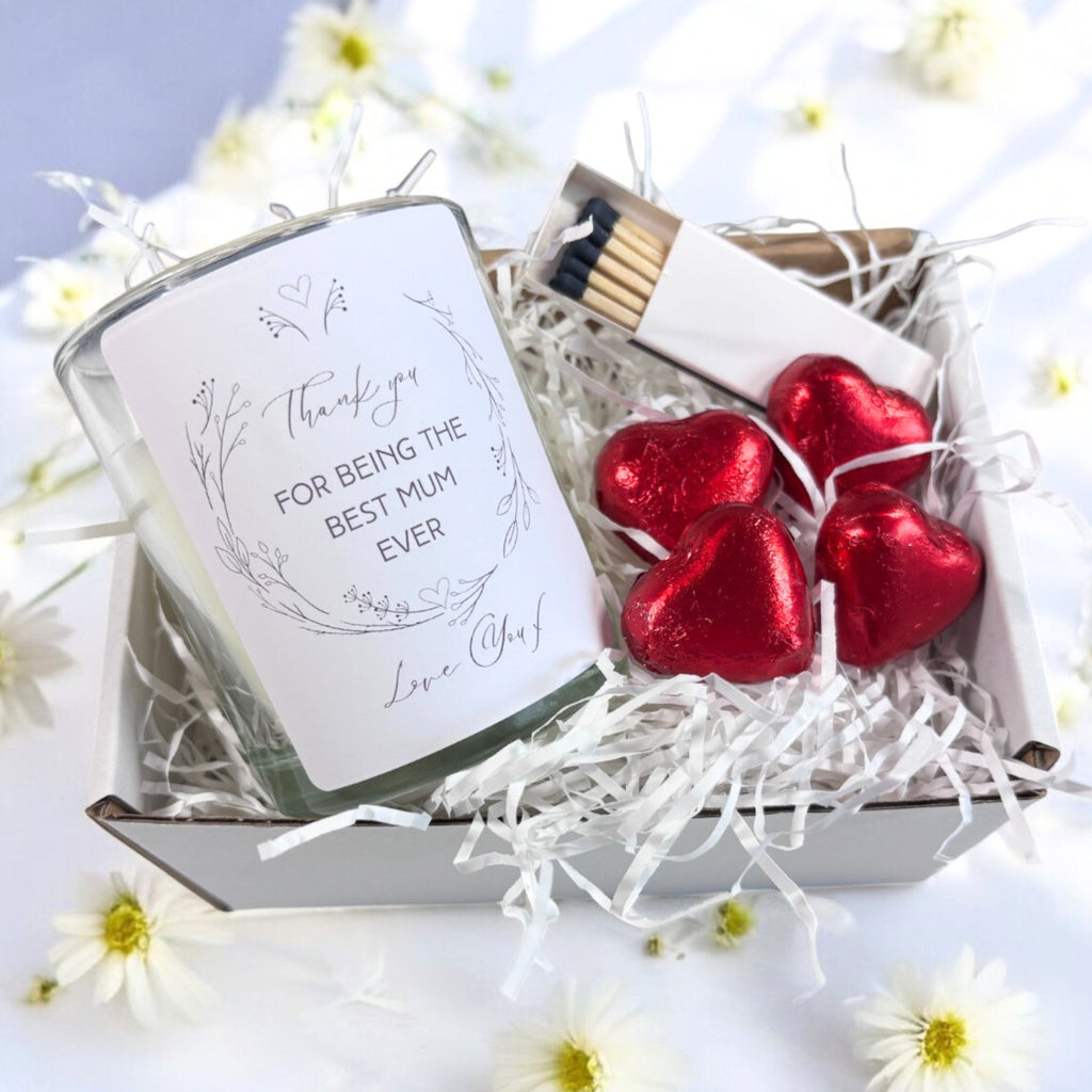 Personalised Thank you For Being The Best Mum Ever Candle Gift Set | Birthday