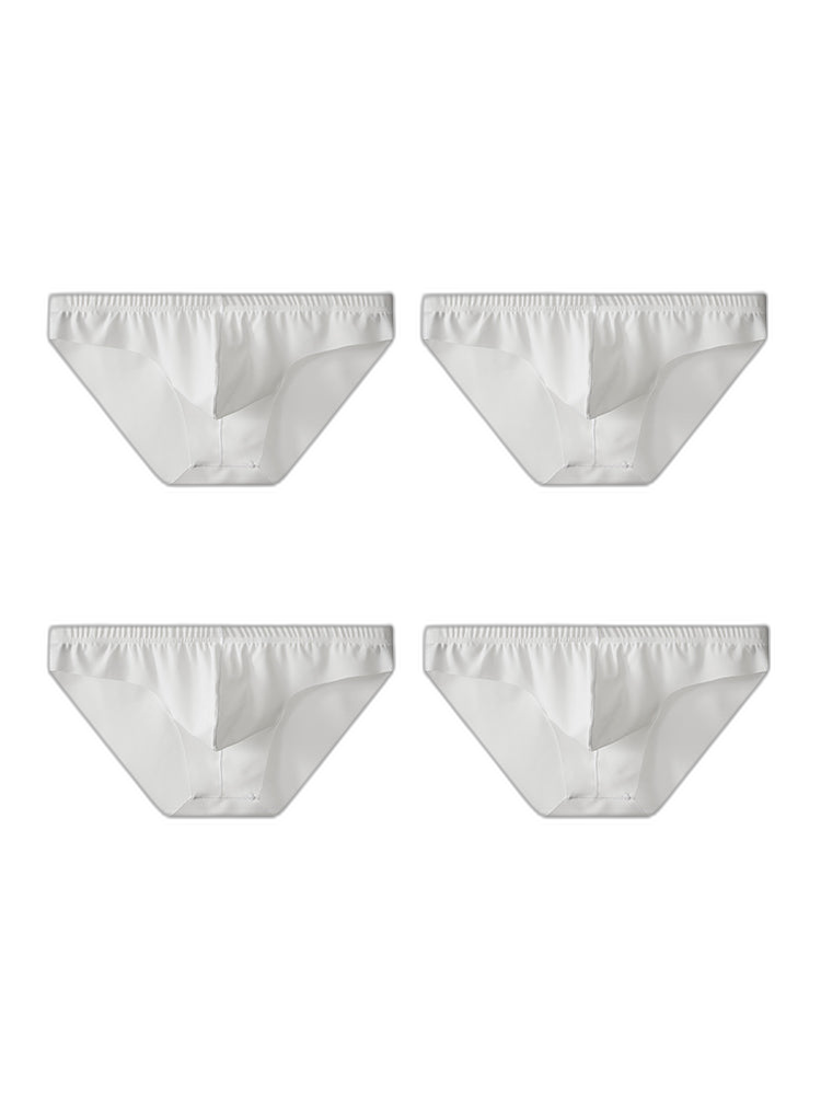 4 Pack Men's Ice Silk Lightweight Breathable Minimalist Briefs