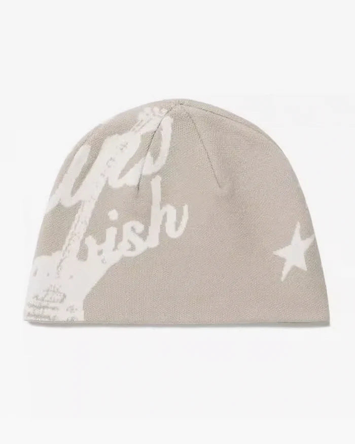 Fashionable Casual Versatile Knitted Hat With Embroidered Letters For Both