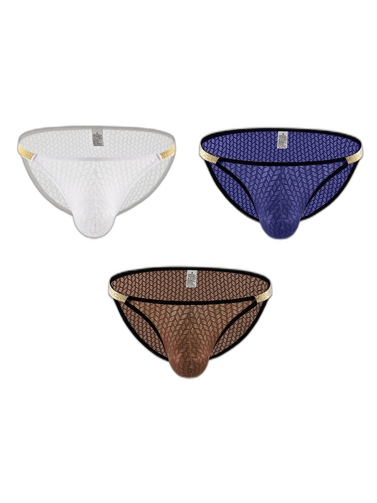 3 Pack Men's Sexy Low-Rise Hip-Lifting Briefs