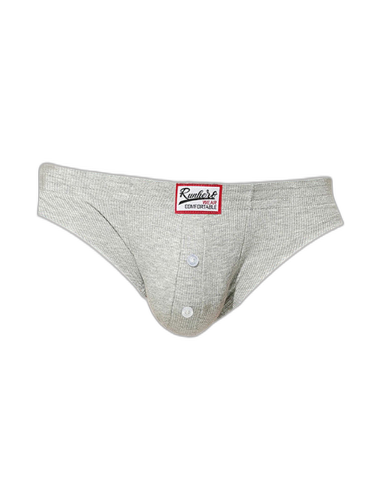 2 Pack Men's Premium Comfortable Fabric Low-Rise U-Shaped Button Fly Briefs