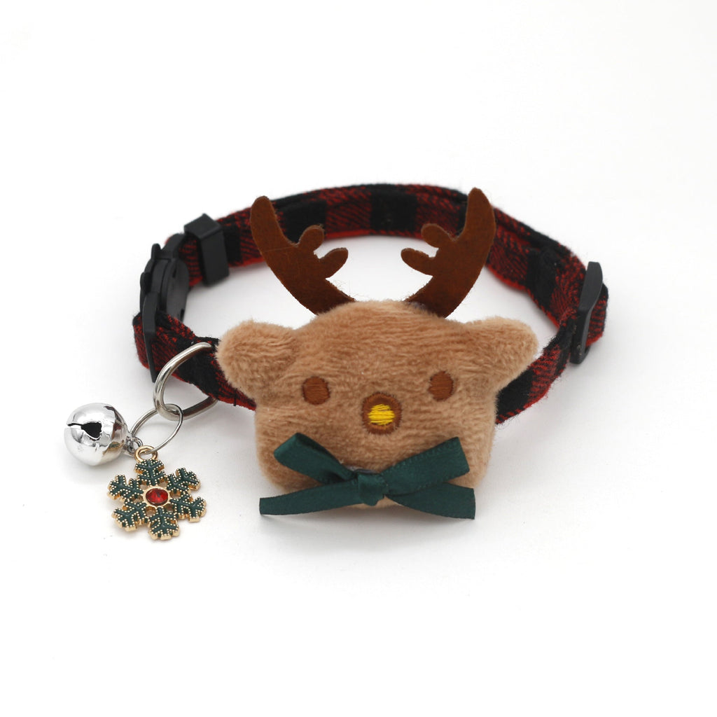 Object Bow Collar Dog Plaid Christmas