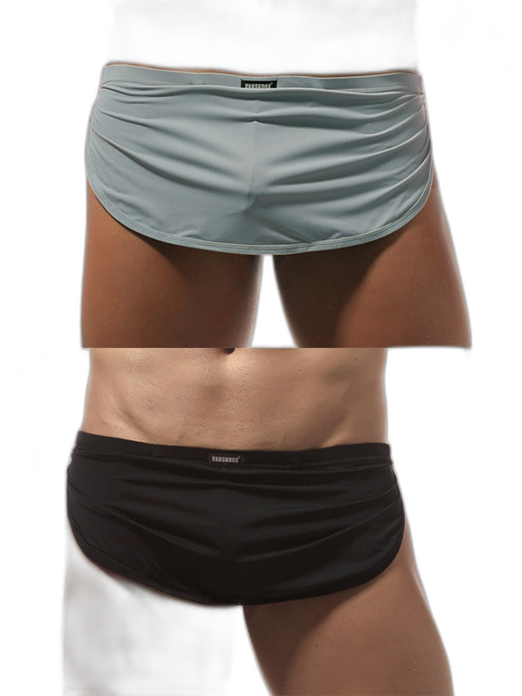 Men's Sexy Side Split  Boxers With Support Pouch