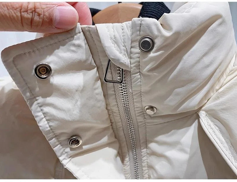 Winter Jacket Women Parkas 2024 New Short Hooded Cotton Padded Jacket Casual