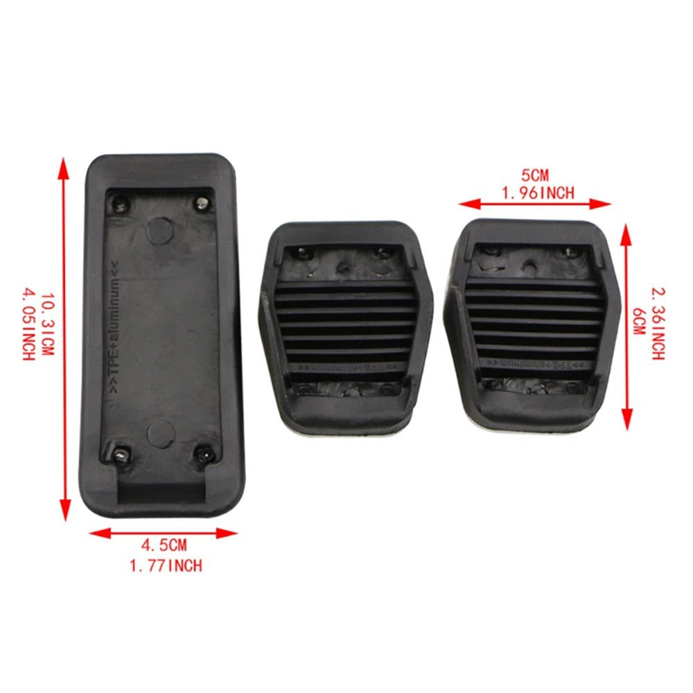 FORD Focus ST Alloy Brake Clutch Accelerator Pedal covers # MK2 & MK3 Black Logo