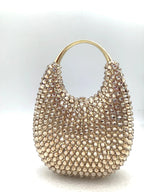 Women's Crystal Diamonds Chain Evening Clutch Bag