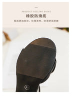 Girls' Sandals Summer New High Heel Soft-soled Princess Shoes Fashion Bow Roman
