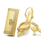 New Fashion Women Shoes and Bags To Match Set Nigeria Party Women's Pumps with