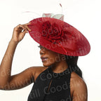 Big Flower Fascinators Hat Headpiece Women Kentucky Church Millinery Cap Ladies
