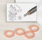 BMW Fuel Injector Copper Washer Seal Set  Diesel M57 N57 B57 Engine 6Pc 2247156